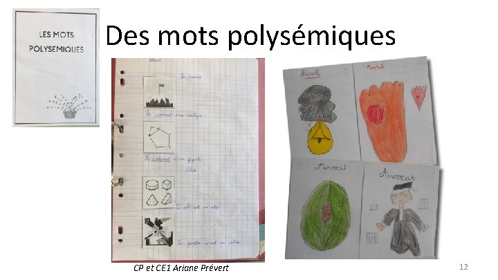 Des mots polysémiques CP et CE 1 Ariane Prévert 12 
