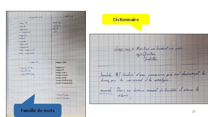 Dictionnaire Famille de mots 29 
