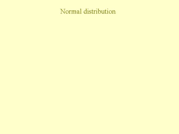Normal distribution 