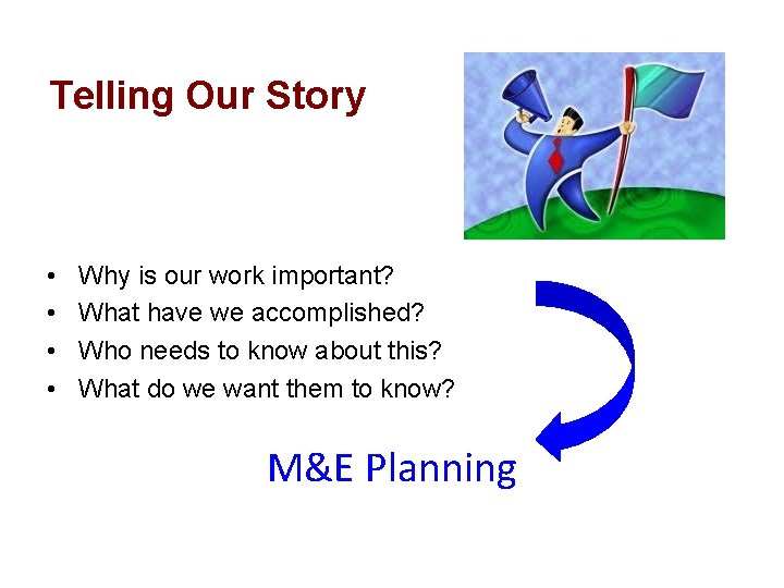 Telling Our Story • • Why is our work important? What have we accomplished?