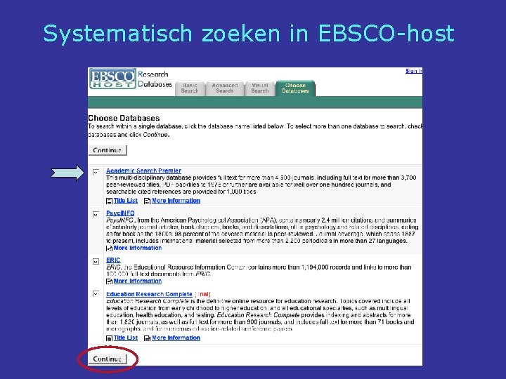 Systematisch zoeken in EBSCO-host 