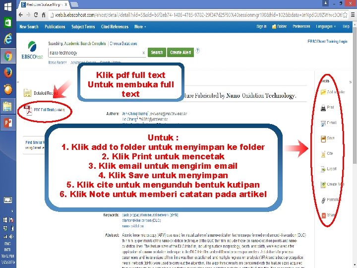 Klik pdf full text Untuk membuka full text Untuk : 1. Klik add to