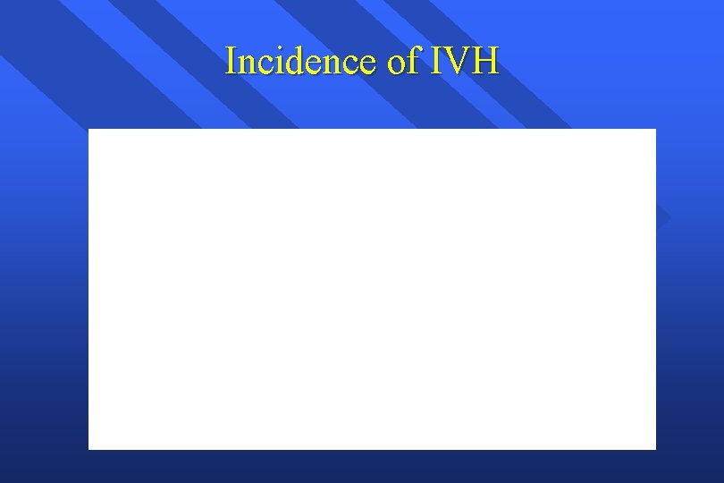 Incidence of IVH 