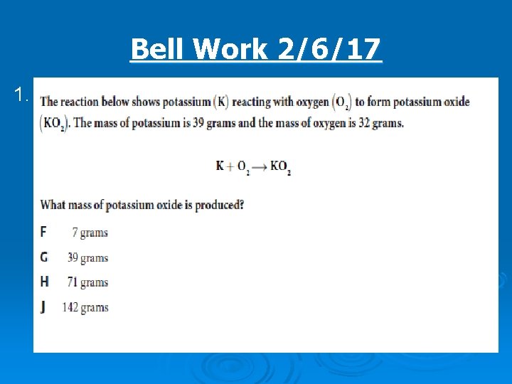 Bell Work 2/6/17 1. 2. 