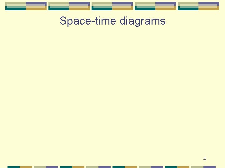 Space-time diagrams 4 Space-time diagrams 4