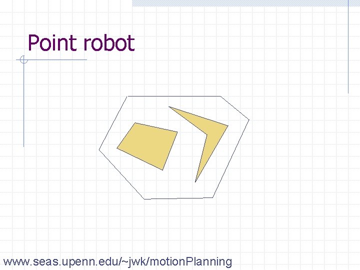 Point robot www. seas. upenn. edu/~jwk/motion. Planning 