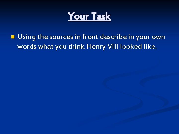 Your Task n Using the sources in front describe in your own words what