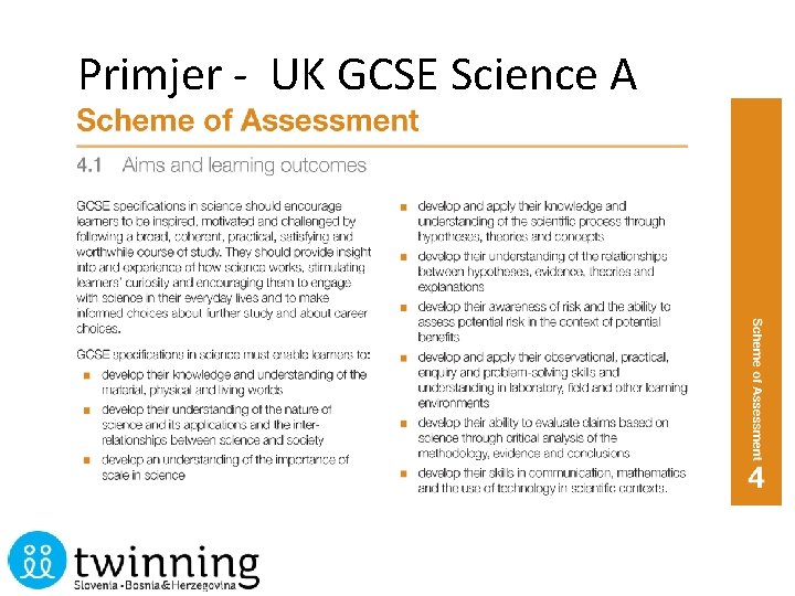 Primjer - UK GCSE Science A 