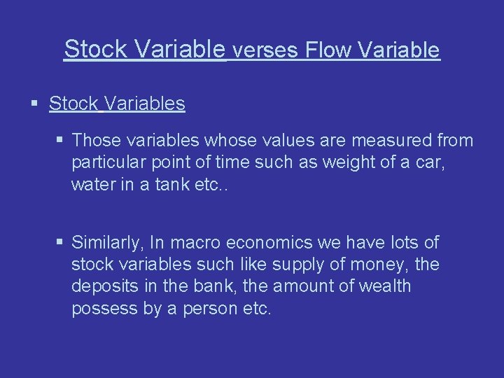 Introduction to Macro Economics II Chapters Outlines Basic