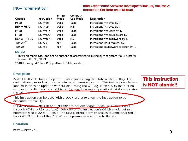 Intel Architecture Software Developer's Manual, Volume 2: Instruction Set Reference Manual This instruction is