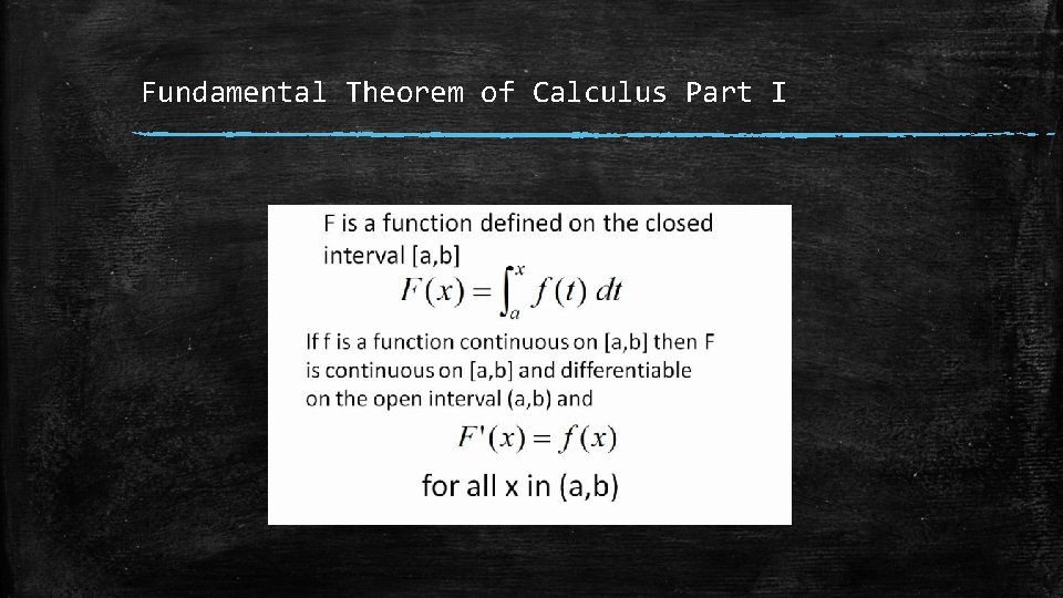 Fundamental Theorem of Calculus Part I 