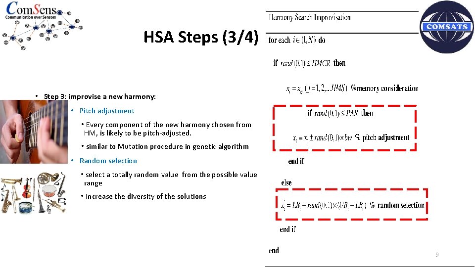 HSA Steps (3/4) • Step 3: improvise a new harmony: • Pitch adjustment •