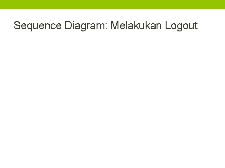 Sequence Diagram: Melakukan Logout 