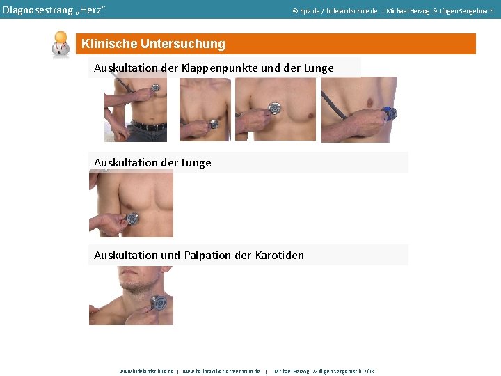 Diagnosestrang „Herz“ hplz. de / hufelandschule. de | Michael Herzog & Jürgen Sengebusch Klinische