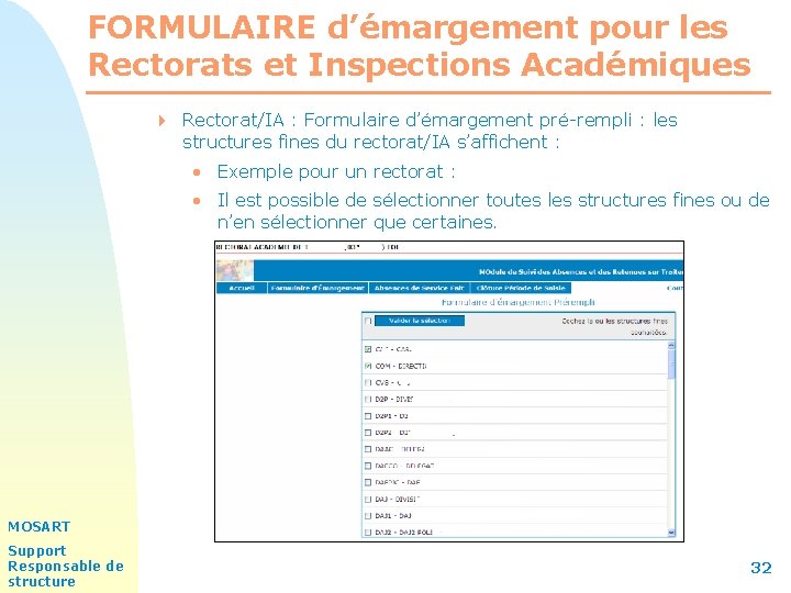 FORMULAIRE d’émargement pour les Rectorats et Inspections Académiques 4 Rectorat/IA : Formulaire d’émargement pré-rempli