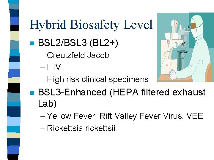 Hybrid Biosafety Level n BSL 2/BSL 3 (BL 2+) – Creutzfeld Jacob – HIV