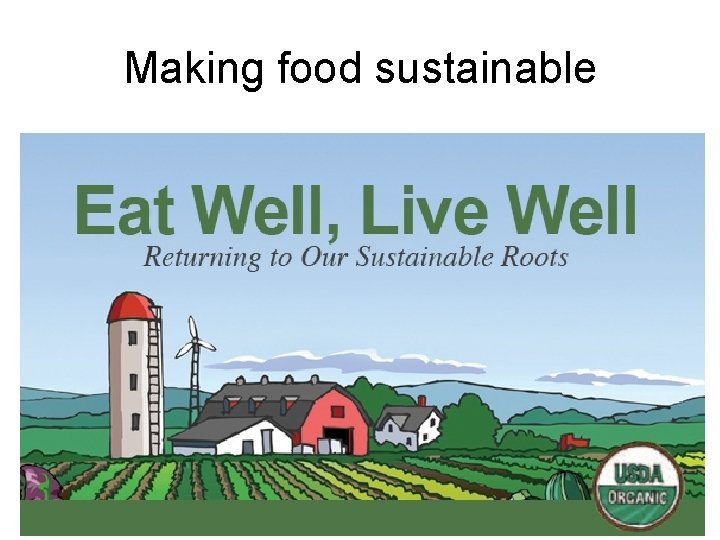 Making food sustainable 
