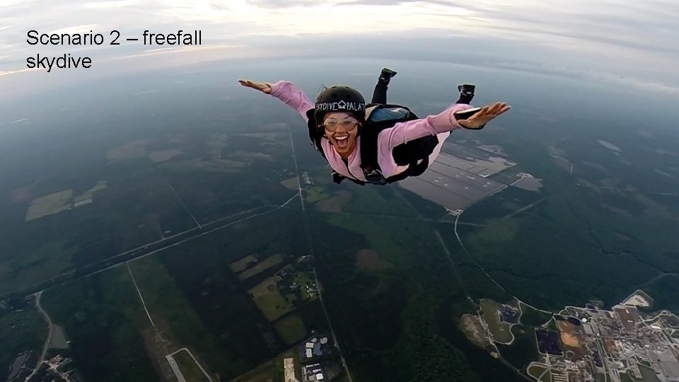 Scenario 2 – freefall skydive 