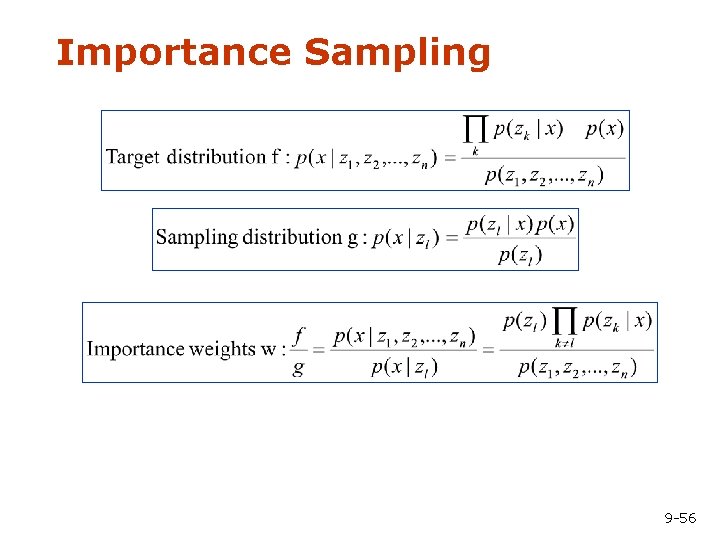 Importance Sampling 9 -56 