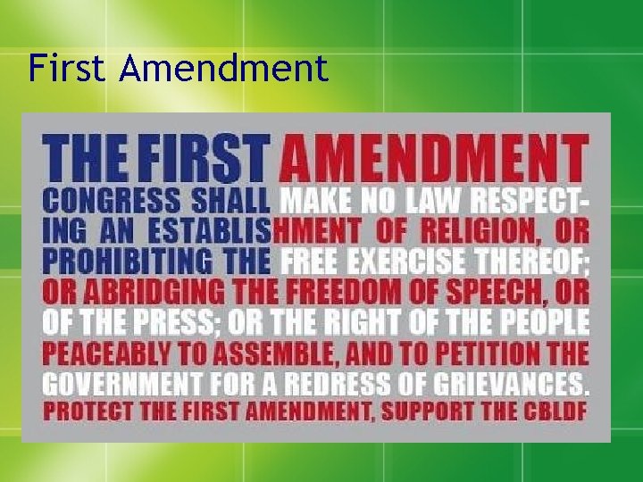 First Amendment 