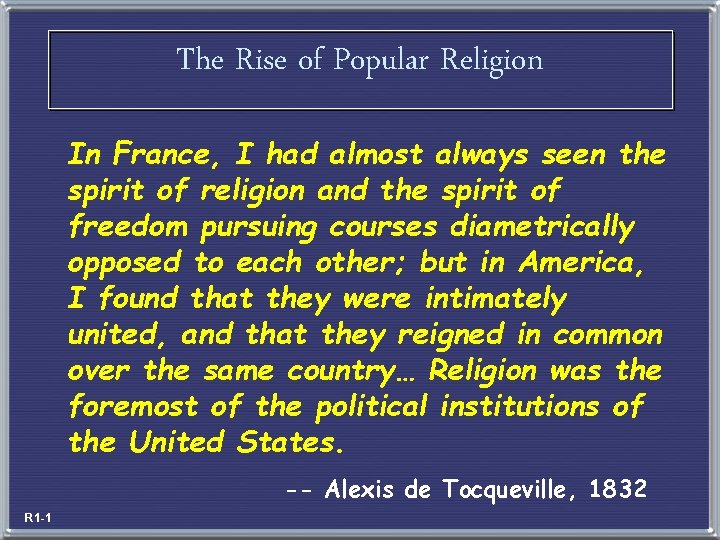 The Rise of Popular Religion In France, I had almost always seen the spirit