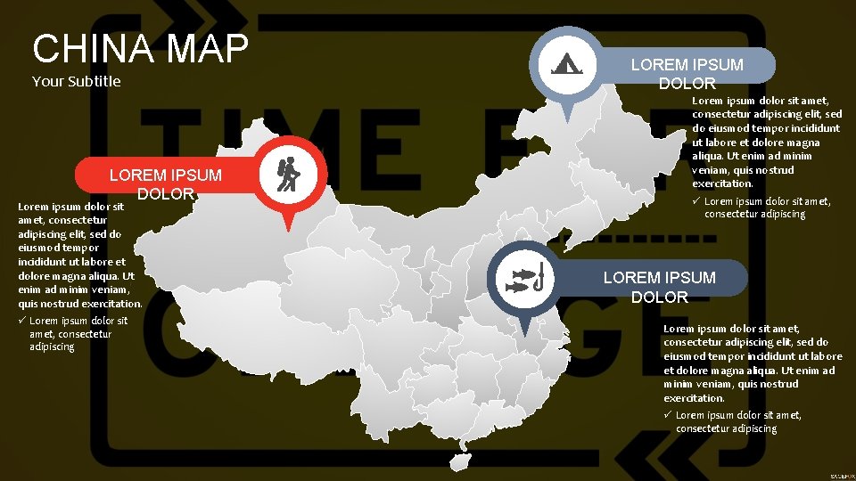 CHINA MAP Your Subtitle LOREM IPSUM DOLOR Lorem ipsum dolor sit amet, consectetur adipiscing