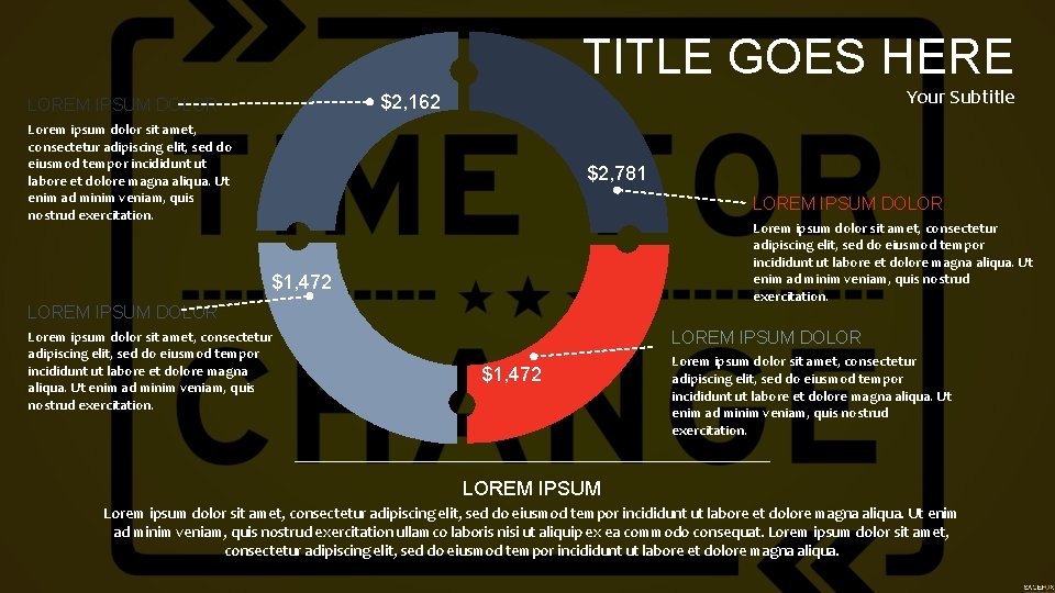 TITLE GOES HERE Your Subtitle $2, 162 LOREM IPSUM DOLOR Lorem ipsum dolor sit