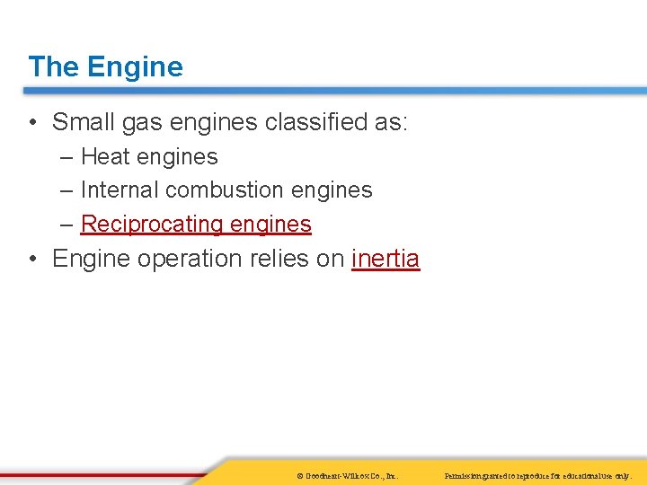 CHAPTER 7 Measuring Engine Performance Learning Objectives Define