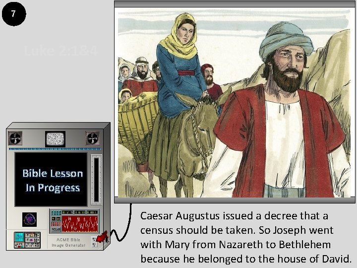 7 Luke 2: 1&4 Bible Lesson In Progress ACME Bible Image Generator Caesar Augustus