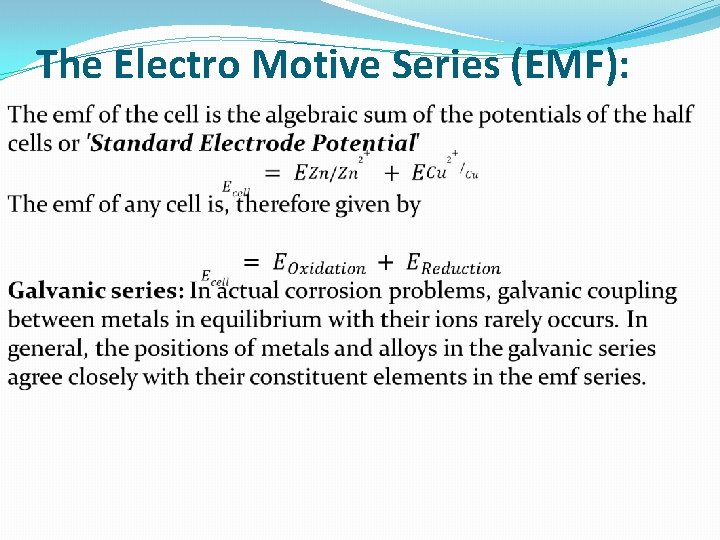 The Electro Motive Series (EMF): 