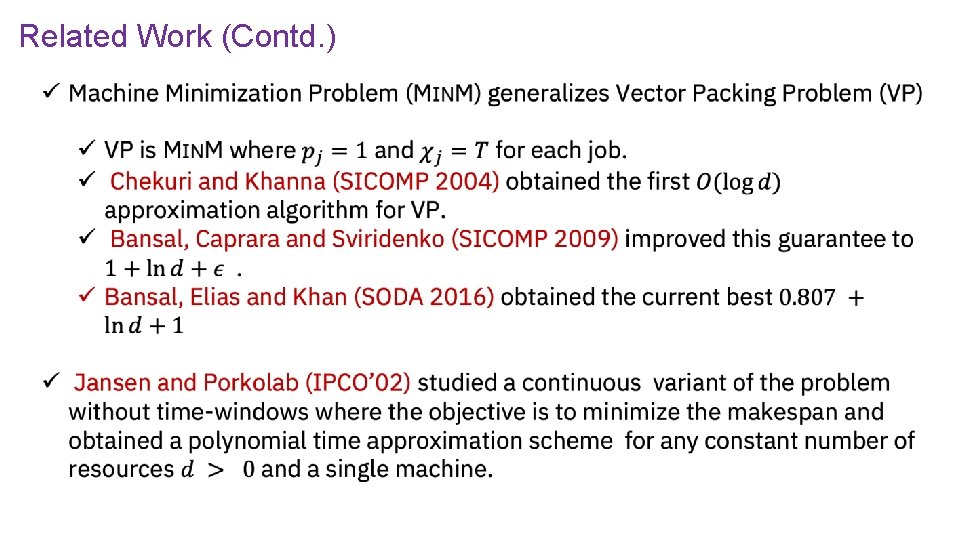 Related Work (Contd. ) 