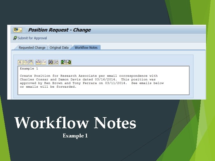 Workflow Notes Example 1 