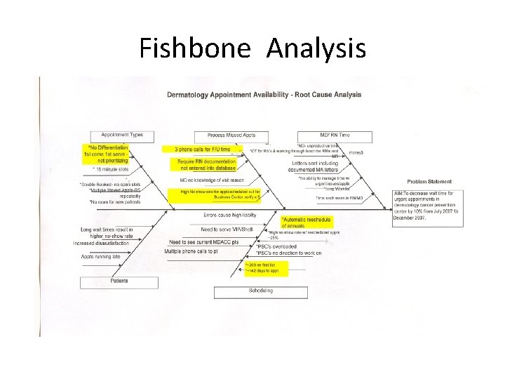 Fishbone Analysis 