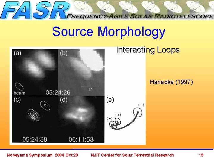 Source Morphology Interacting Loops Hanaoka (1997) Nobeyama Symposium 2004 Oct 29 NJIT Center for