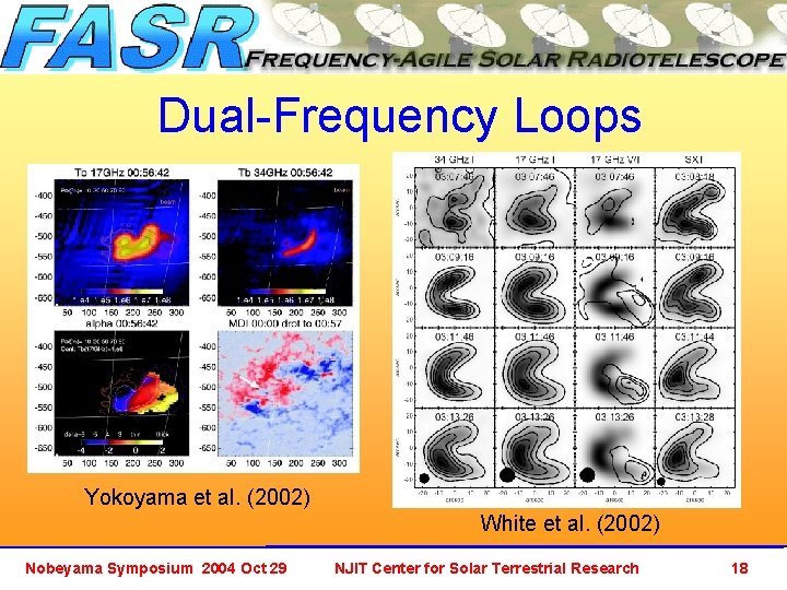 Dual-Frequency Loops Yokoyama et al. (2002) White et al. (2002) Nobeyama Symposium 2004 Oct
