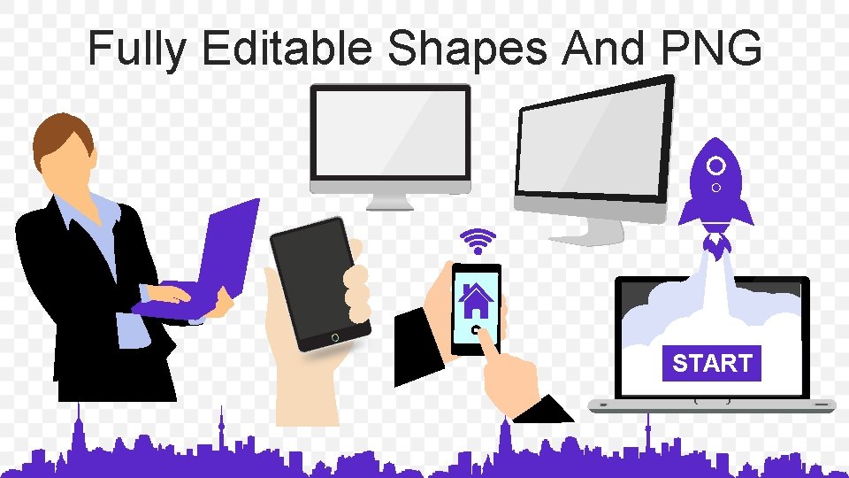Fully Editable Shapes And PNG START 