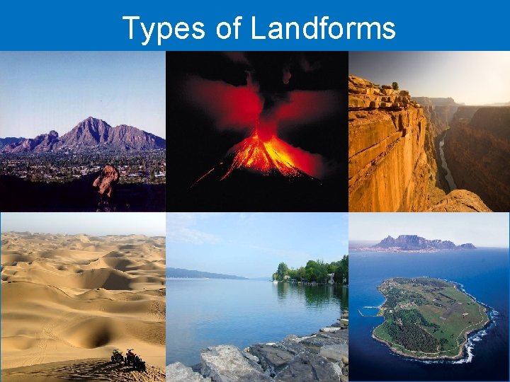 Types of Landforms 