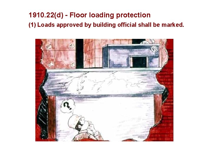 1910. 22(d) - Floor loading protection (1) Loads approved by building official shall be