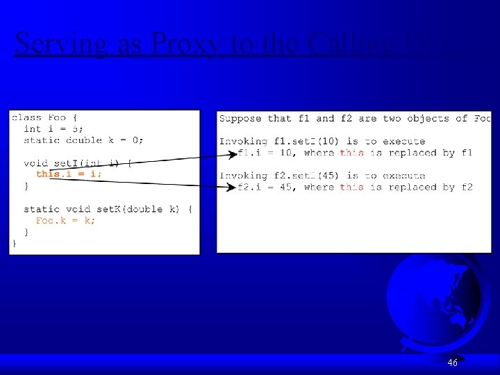 Serving as Proxy to the Calling Object 46 