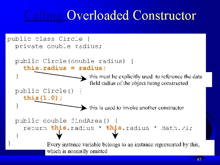 Calling Overloaded Constructor 47 