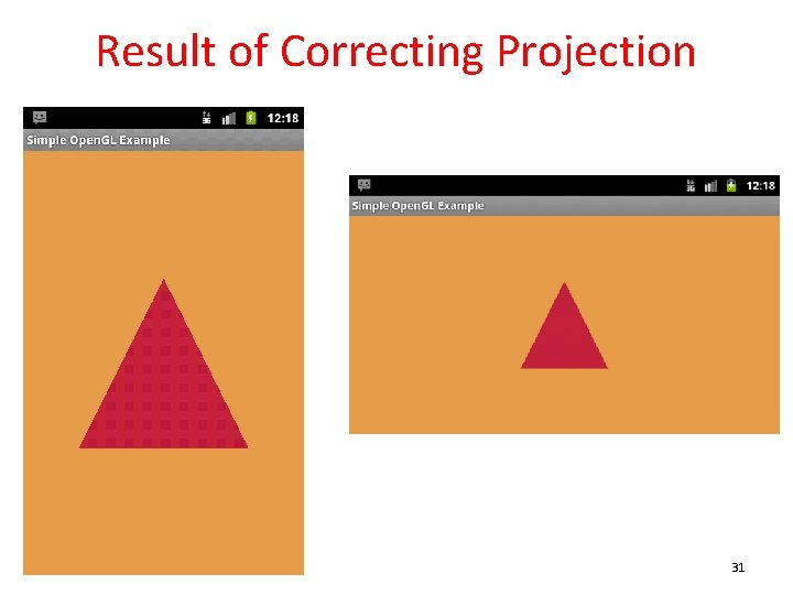 Result of Correcting Projection 31 