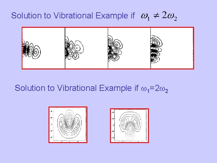 Solution to Vibrational Example if w 1=2 w 2 