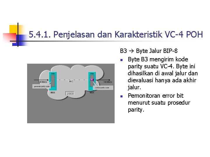 5. 4. 1. Penjelasan dan Karakteristik VC-4 POH B 3 Byte Jalur BIP-8 n