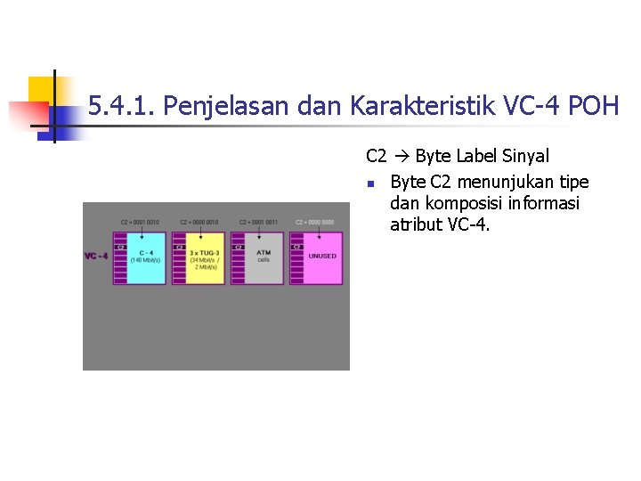 5. 4. 1. Penjelasan dan Karakteristik VC-4 POH C 2 Byte Label Sinyal n