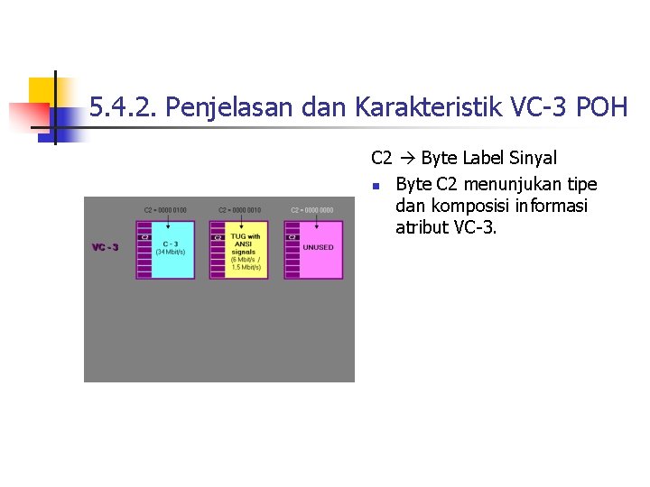 5. 4. 2. Penjelasan dan Karakteristik VC-3 POH C 2 Byte Label Sinyal n