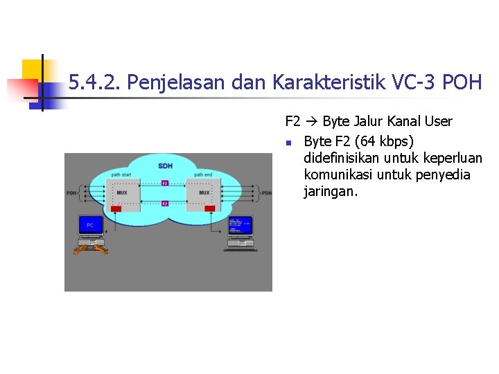 5. 4. 2. Penjelasan dan Karakteristik VC-3 POH F 2 Byte Jalur Kanal User