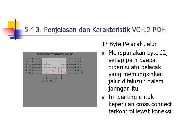 5. 4. 3. Penjelasan dan Karakteristik VC-12 POH J 2 Byte Pelacak Jalur n