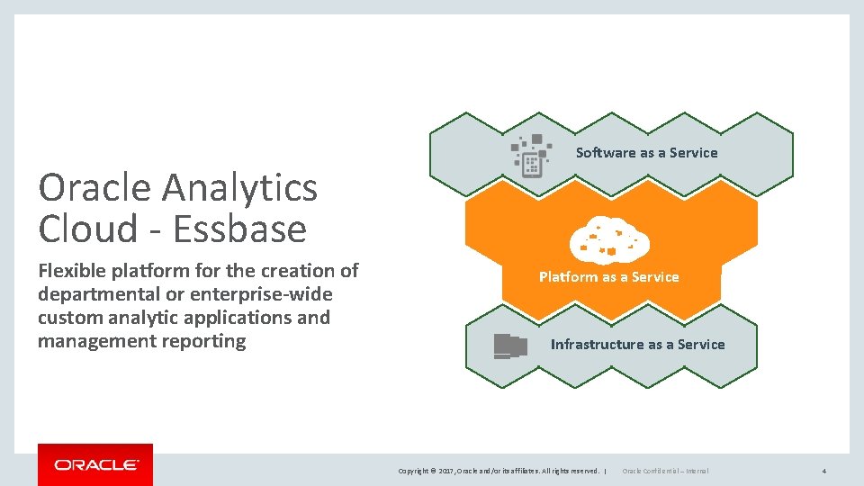 Oracle Analytics Cloud - Essbase Flexible platform for the creation of departmental or enterprise-wide