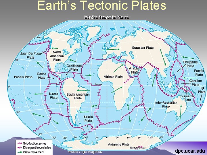 Earth’s Tectonic Plates dpc. ucar. edu 
