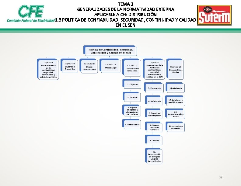 TEMA 1 GENERALIDADES DE LA NORMATIVIDAD EXTERNA APLICABLE A CFE DISTRIBUCIÓN 1. 3 POLITICA